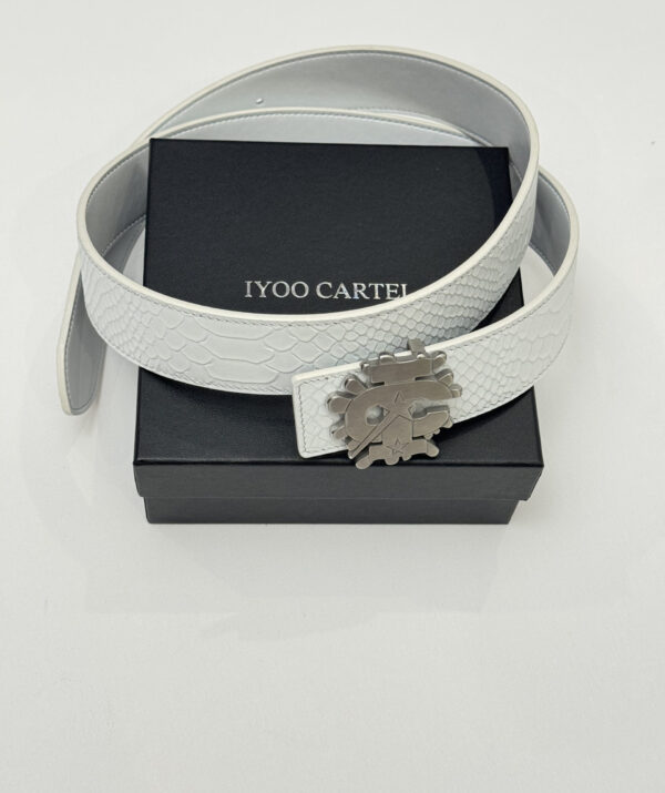 IYOO WHITE LEATHER BELT